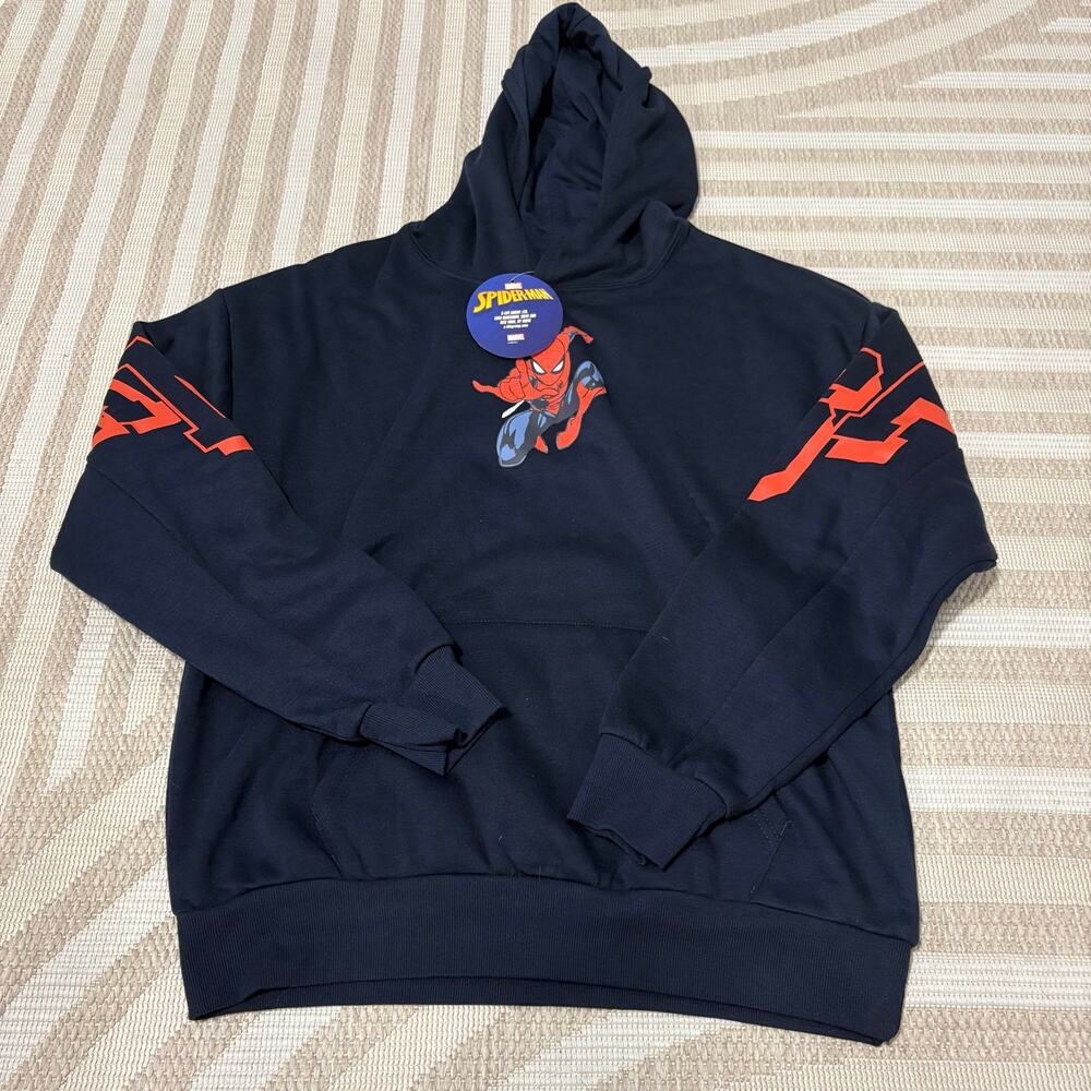 Spiderman Marvel Men's Medium New with Tags Logo Hoodie Spiderman Movie